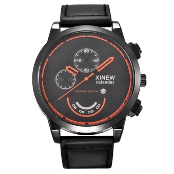 

Wholesale Cheap Watches Mens Leather Big Quartz Watch Men Date Business Clock Man Fashion Gifts Wrist Watch Relogio Masculino dz