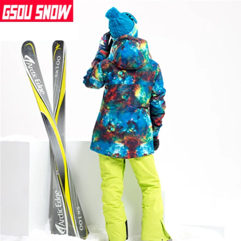 2018 الثلوج دعوى إمرأة wintersport الجبلية التزلج دعوى للنساء بدلة تزلج الإناث على الجليد سترة و بانت السيدات للماء