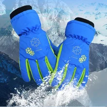 Зимние перчатки Водонепроницаемый варежки теплые Лыжный спорт и Перчатки сноубординга спортивные варежки снегоход сноуборд Перчатки для детей