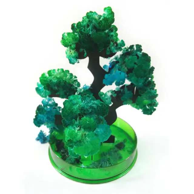 2019 14Hx13Dcm Visual Green Magic Growing Paper Bonsai Tree Kit Mystic Pine Trees Christmas Science Educative Toys For Children Green