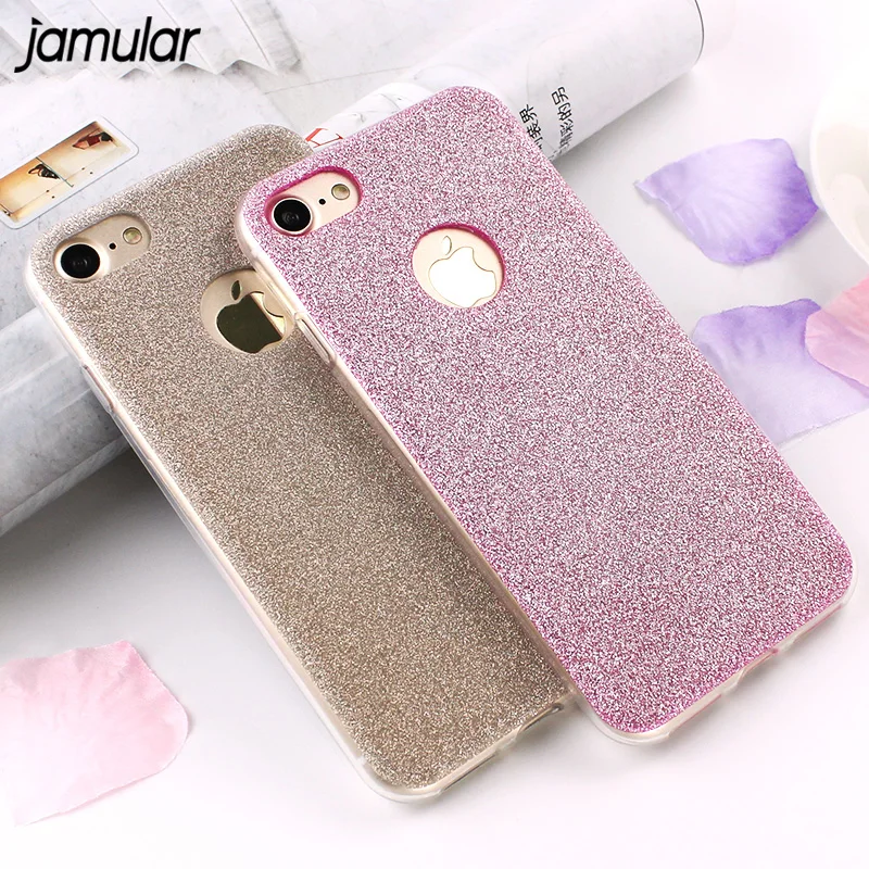 

New Luxury Ultra Thin Glitter Bling Cute Candy Cover Case For iPhone 5 5s 6 6s 6 Plus Crystal Soft TPU Phone Case With Logo Hole