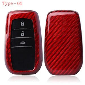 Чехол-брелок из углеродного волокна для Toyota Alphard RAV4 Camry Land Cruiser Prado Hilux Corolla BRZ 86 Highlander