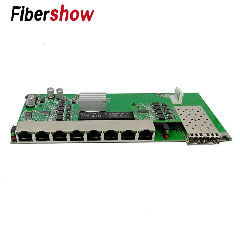 

Reverse POE Gigabit Ethernet switch poe Fiber Optical Single Mode 8 RJ45 UTP&2 SC fiber Port PCBA 10/100/1000M