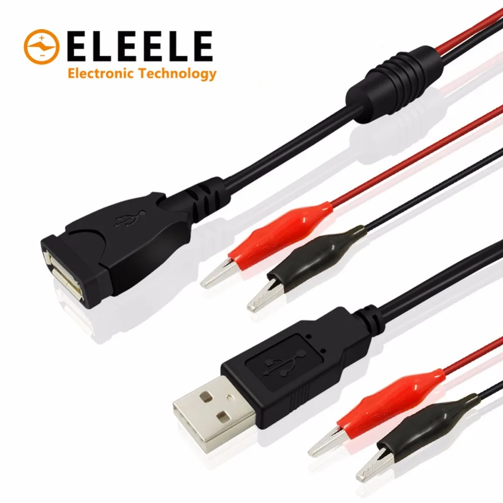 USB зажим-крокодил провод мужской/женский к тестер детектор постоянного тока
