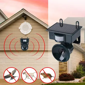 

Adjustable Sonic Solar Repeller Environmentally Friendly Energy Saving Emission Reduction Weatherproof Bird Repeller