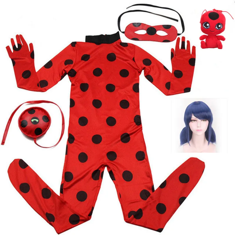 

2019 hot Carnival Clothing Lady Bug Cosplay Sets Ladybug Halloween Christmas Party Custume Kids Girls Suit Spot 3-10Y