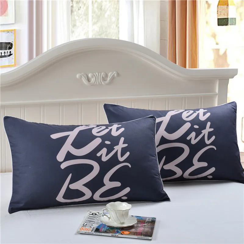 Grey Letters Cushion Cover,Modern Black Pillow Cases,Decorative Throw