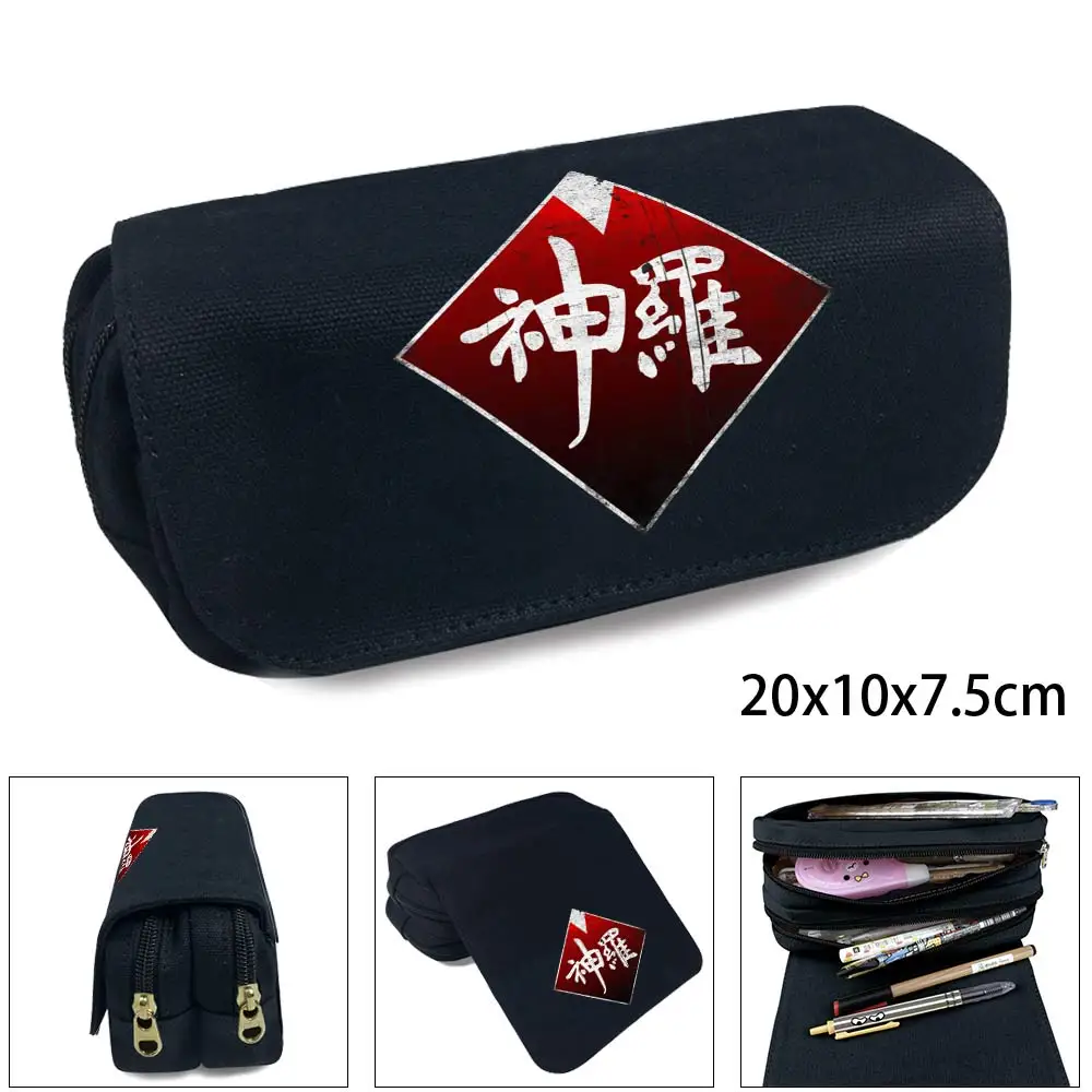 

FINAL FANTASY Pencil Case Double Zipper Pen Bags Makeup Large Pencil Pouch Student Stationery Phone Bag Pen Holder Office Gift