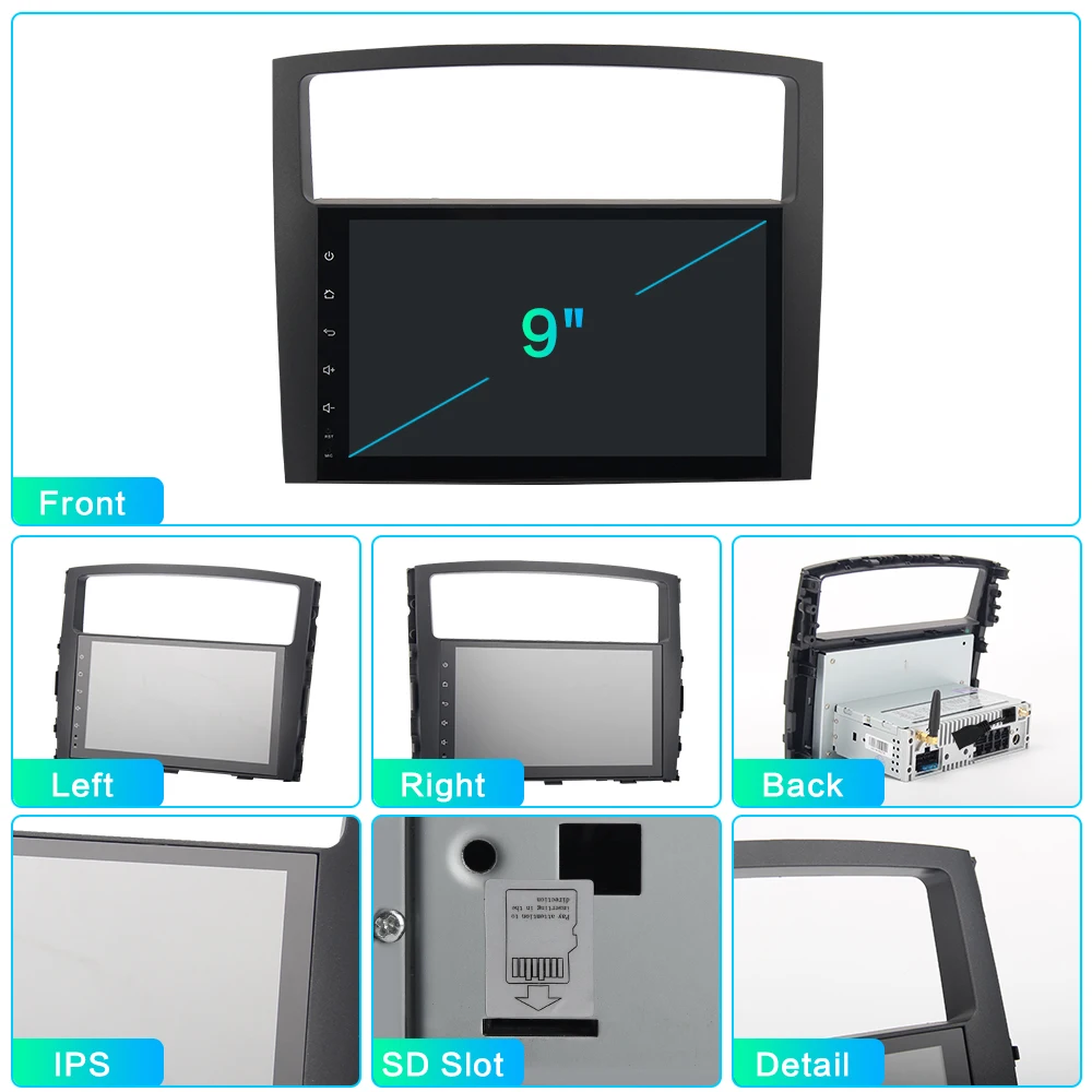 Dasaita " 1 Din автомобильный радиоприемник gps Android 9,0 для Mitsubishi Pajero V97 V93 2006 2007 2008 2009 2010 2011 2012 2013 MP3 TDA7850