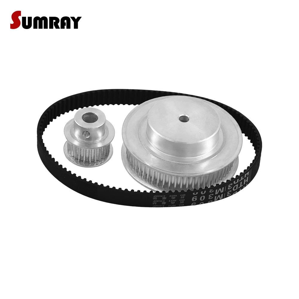 Auart Zyilei-Timing Belt Pulley HTD3M Timing Pulley Belt Kit Reduction 1:2 HTD3M-20T-40T Toothed Pulley Wheel 16mm Belt Width HTD3M-291 Timing Belts 3D Parts Durable and virtually Auart Zyilei-Timing Belt Pulley HTD3M Timing Pulley Belt Kit Reduction 1:2 HTD3M-20T-40T Toothed Pulley Wheel 16mm Belt Width HTD3M-291 Timing Belts 3D Parts Durable and virtually