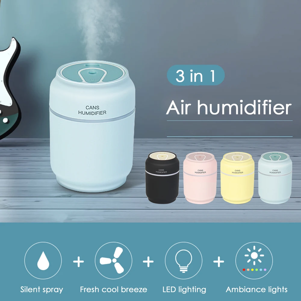 

USB Humidifier Ultrasonic Humidifier Aroma Diffuser LED Lighting In-Vehicle Professional Creative Color Lights DC 5V