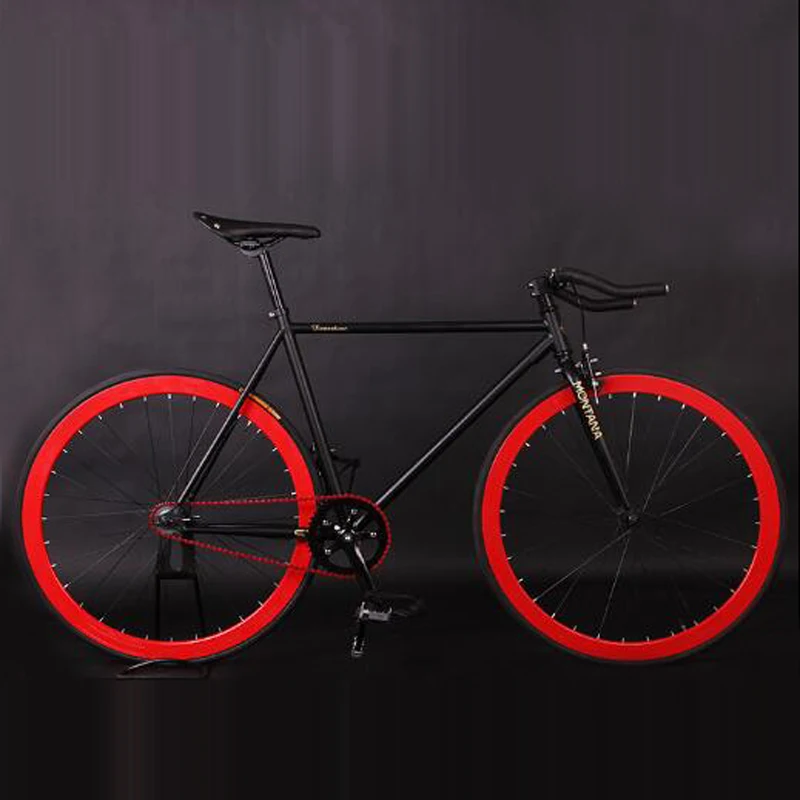Fixed Gear Bike Fixie Bike 52cm Frame DIY Muscular Frame Cycling Road Bike Aluminum Alloy Frame Fixie Bicycle