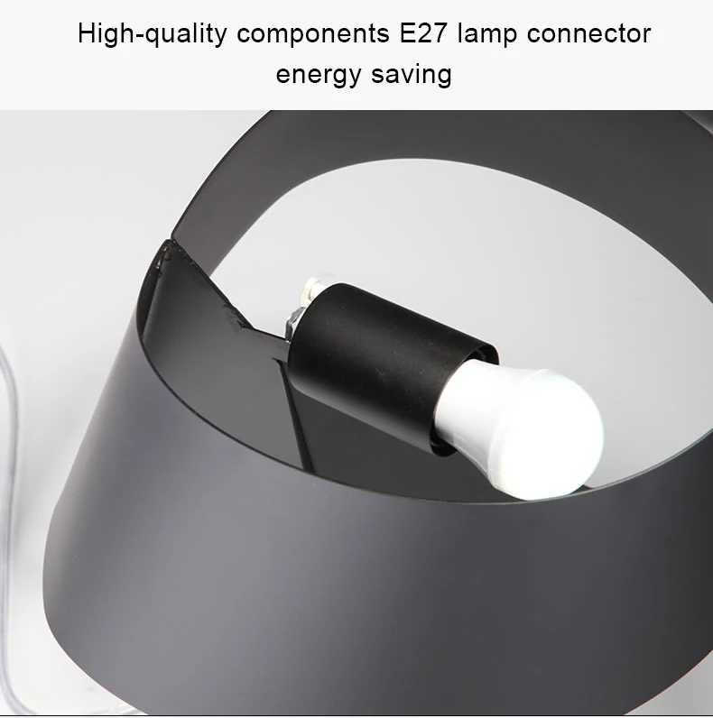 Скандинавский креативный современный минималистичный черно-белый оригами настольная лампа E27 светодиодный декоративный светильник для гостиной и спальни