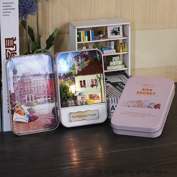 

DIY 3D Miniature Assemble Box Theater Creative Diary Building Dollhouse Kits with Funitures For Child Festival Handmade Gifts