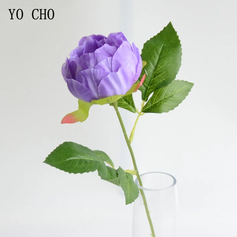 1 Head silk peony artificial flower wedding home decor (24)