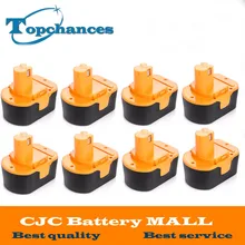 8PCS High Quality 14.4V 2000mAh NI-CD Power Tool Battery For RYOBI 130281002 RY62 RY6200 RY6201 RY6202 STPP-1441 14.4 Volt