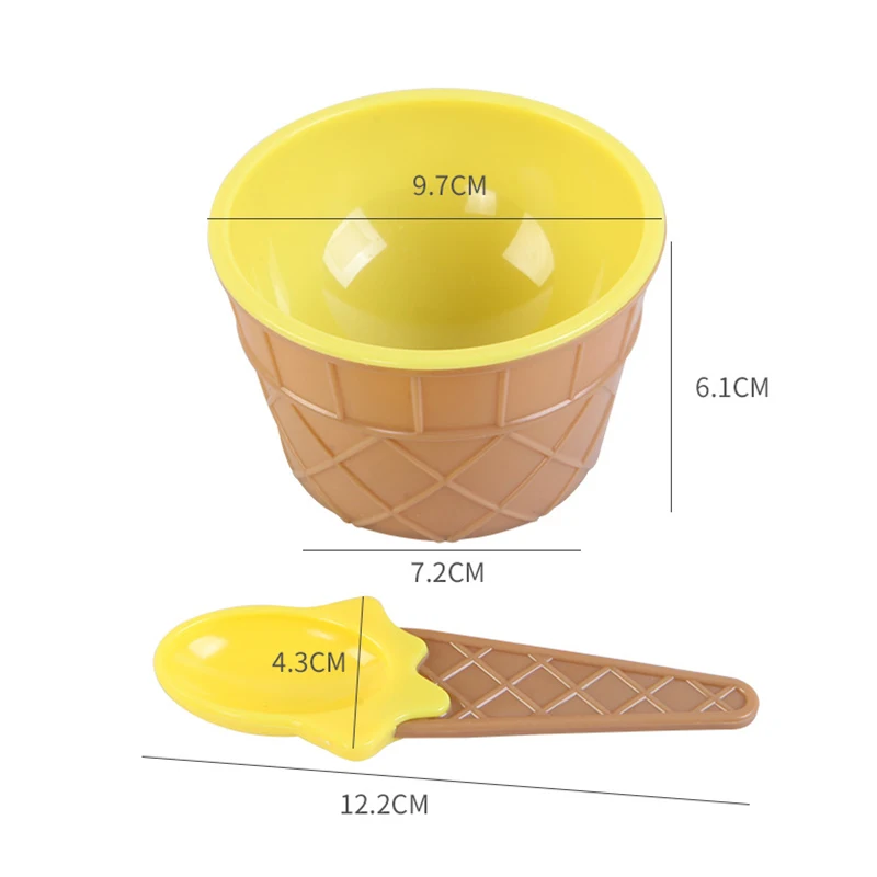 1 Набор, миска для мороженого, ложка, прозрачная Слизка, пушистая полимерная глина, коробка, миска, Развивающие детские игрушки для детей, DIY наборы, аксессуары, подарок