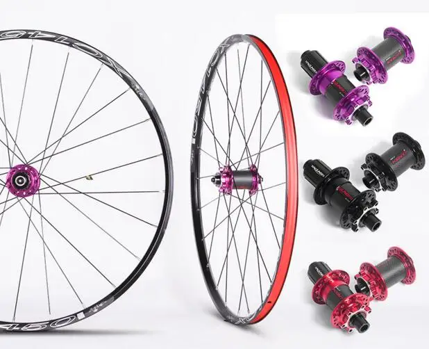 MTB Mountain Bike font b Bicycle b font Sealed Bearing Thru Axis Carbon Fiber Hub Wheels