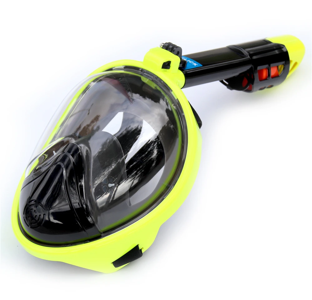 preço 2018 Vista Panorâmica Completa Rosto Máscaras de Mergulho Anti fog Anti Vazamento de Natação Snorkel Underwater Scuba Máscara de Mergulho GoPro compatível