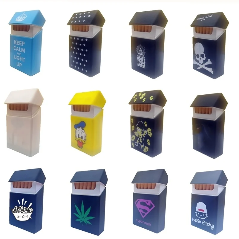 

Keep Calm Duck Superman Women Soft Rubber Cigarette Case Cover Smoking Men Pocket Cigarette Box Lady Cigarettes Pack Cover