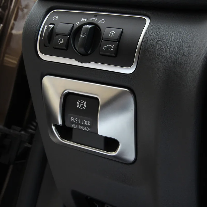 electronic handbrake cover trim for volvo xc60 s60 v60 s80 accessories car styling  (6)