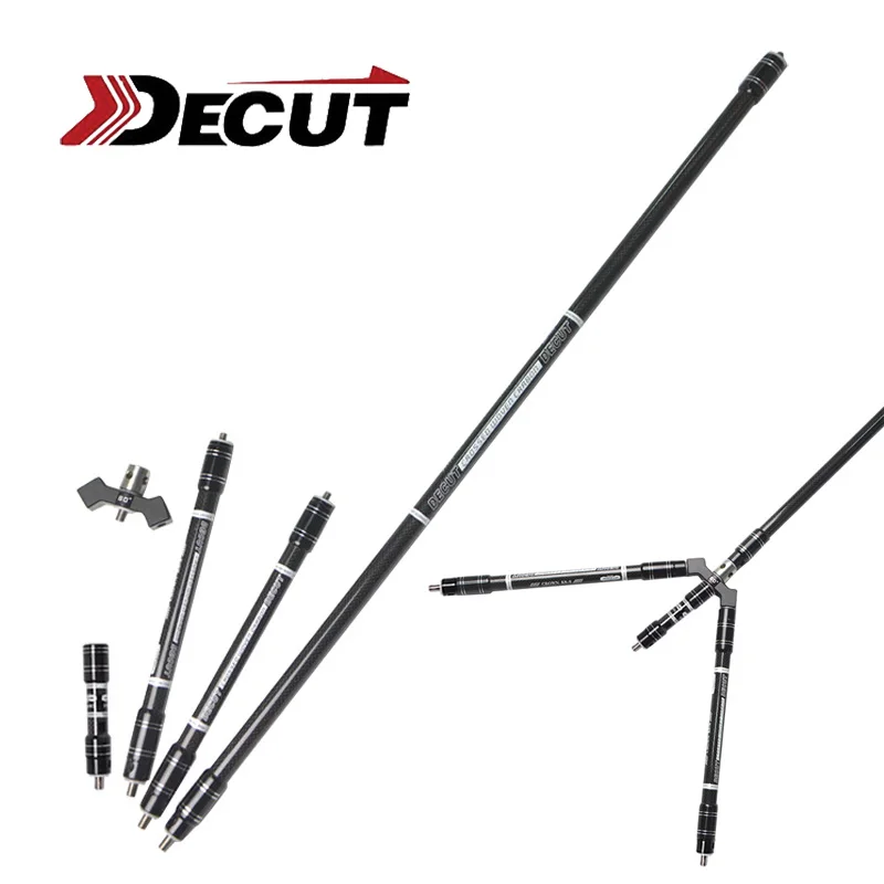 1Set Archery Black Recurve Bow Balancer Set Carbon Fiber Bow Stabilizer