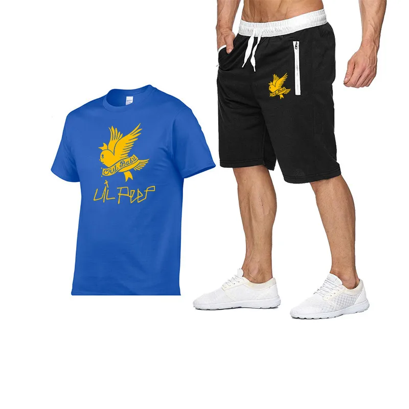 

2019 new T Shirt+Shorts Sets Men Letter Printed Summer Suits Casual Tshirt Men Tracksuits Brand Clothing Streetwwar