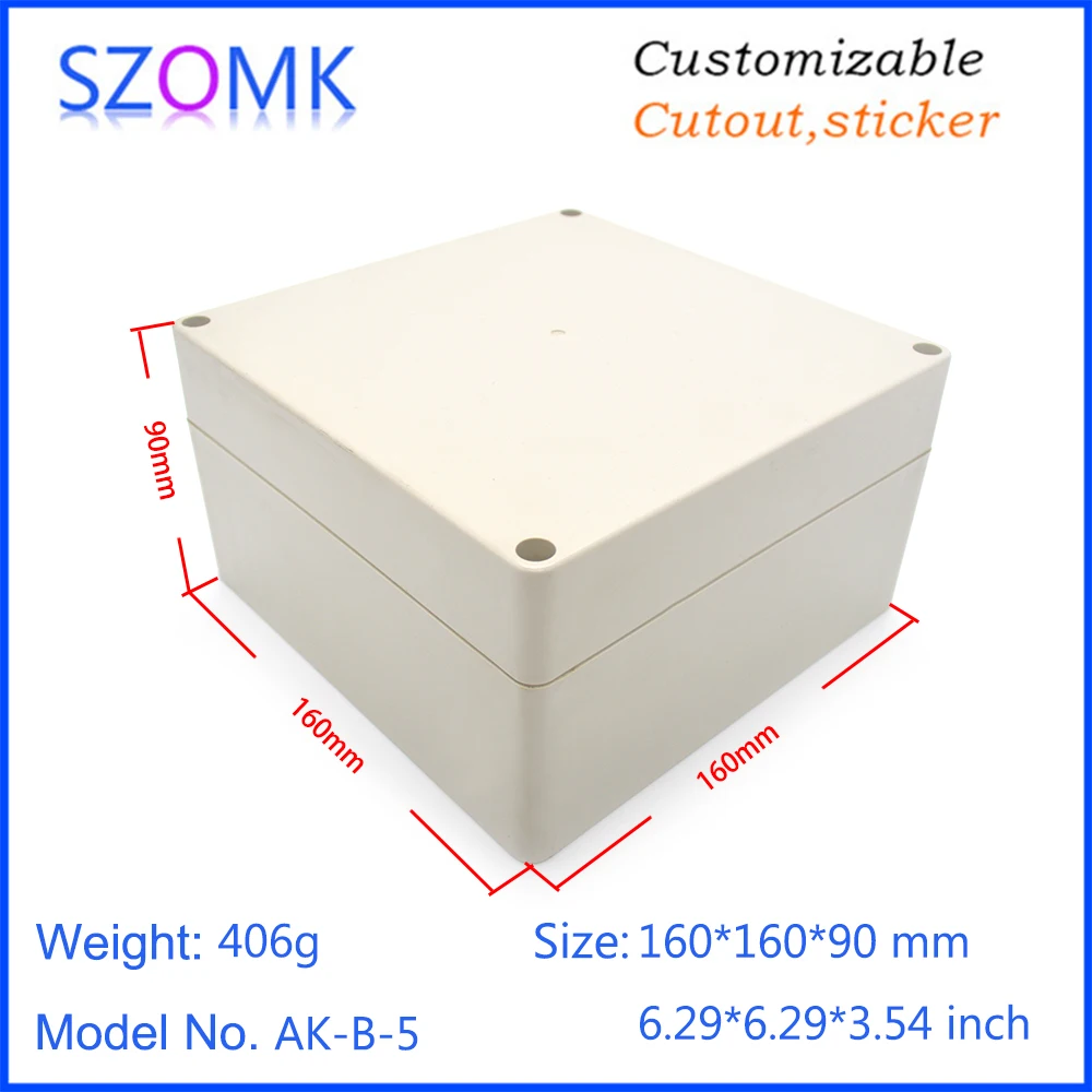Пластиковый водонепроницаемый корпус для электроники IP65 4 шт. 160*160*90
