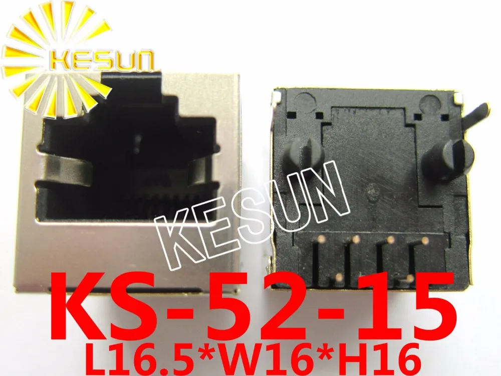 

100PCS x RJ45 PCB Modular jack Network socket LAN CONNECTOR plug 5224-8C WITH SHIELD 180 degree top-entry