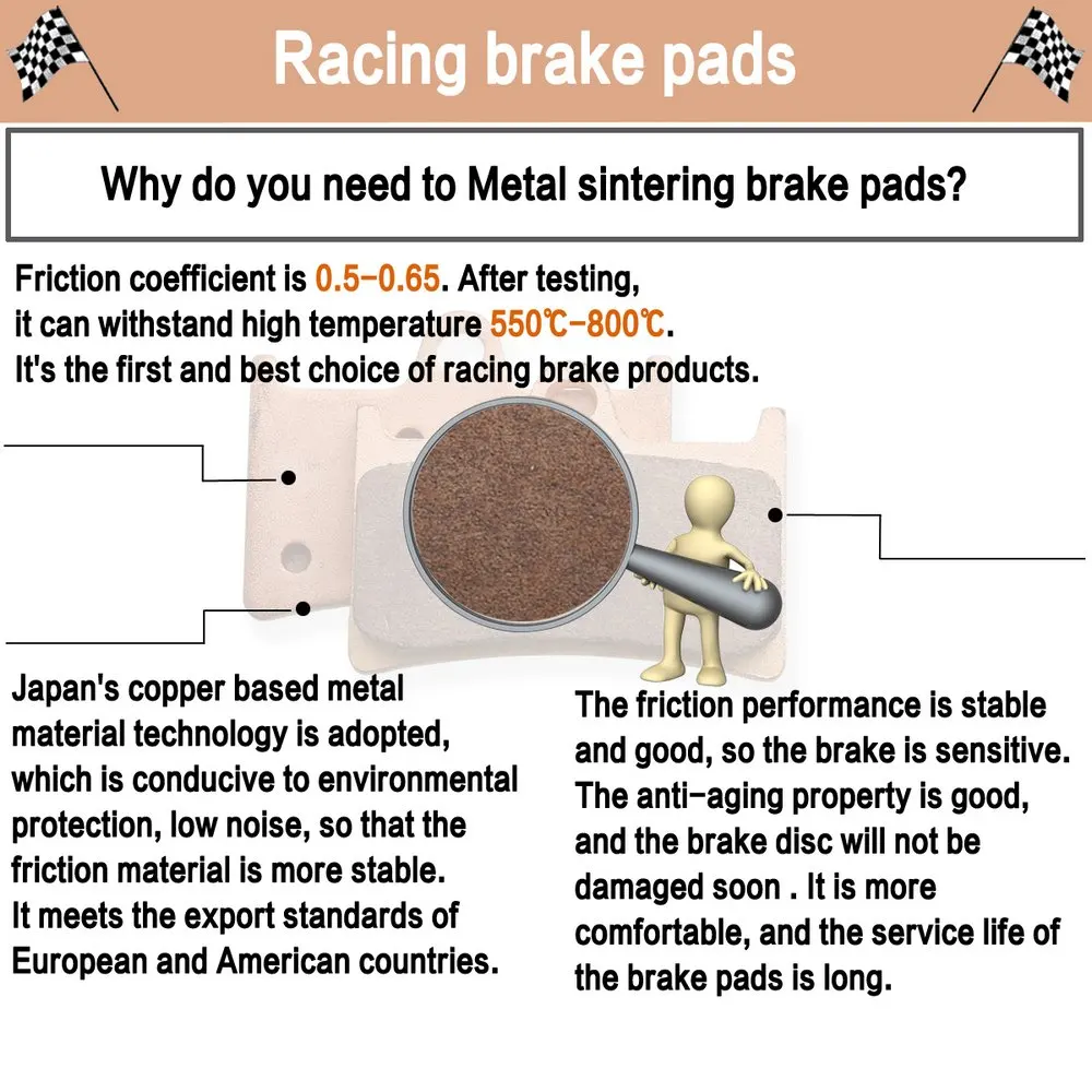 Motorcycle metal sintering brake pads For BMW K1600GT K1600GTL K 1600 GT GTL K1600 2011