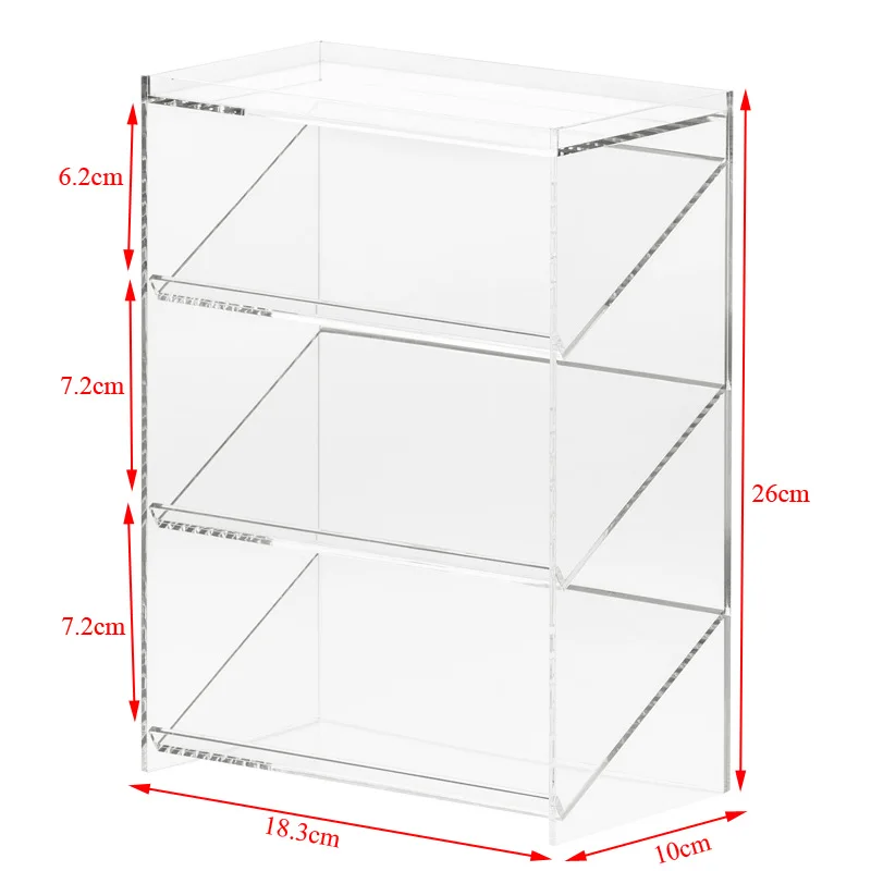 Прозрачная акриловая стойка для губной помады, коробка для хранения косметики, прозрачная многослойная настольная полка для хранения, органайзер для макияжа