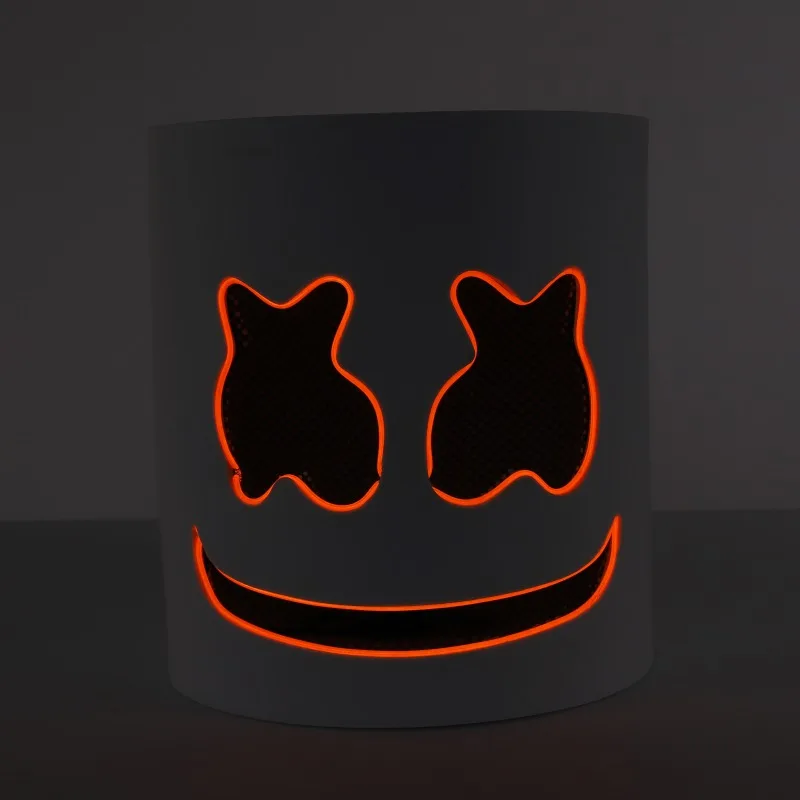 Светящаяся маска диджеев шапка-Маска анфас светодиодный маскарадный костюм для карнавала реквизит для Косплэй костюм для хеллоуина тема Вечерние