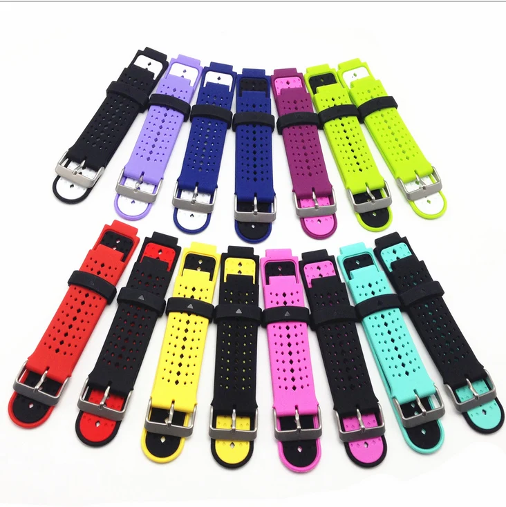 

Replacement Sports Dual Silicone Wristbands Watch Strap Band for Garmin Watch Approach S6 Forerunner 235/220/230/620/630/735