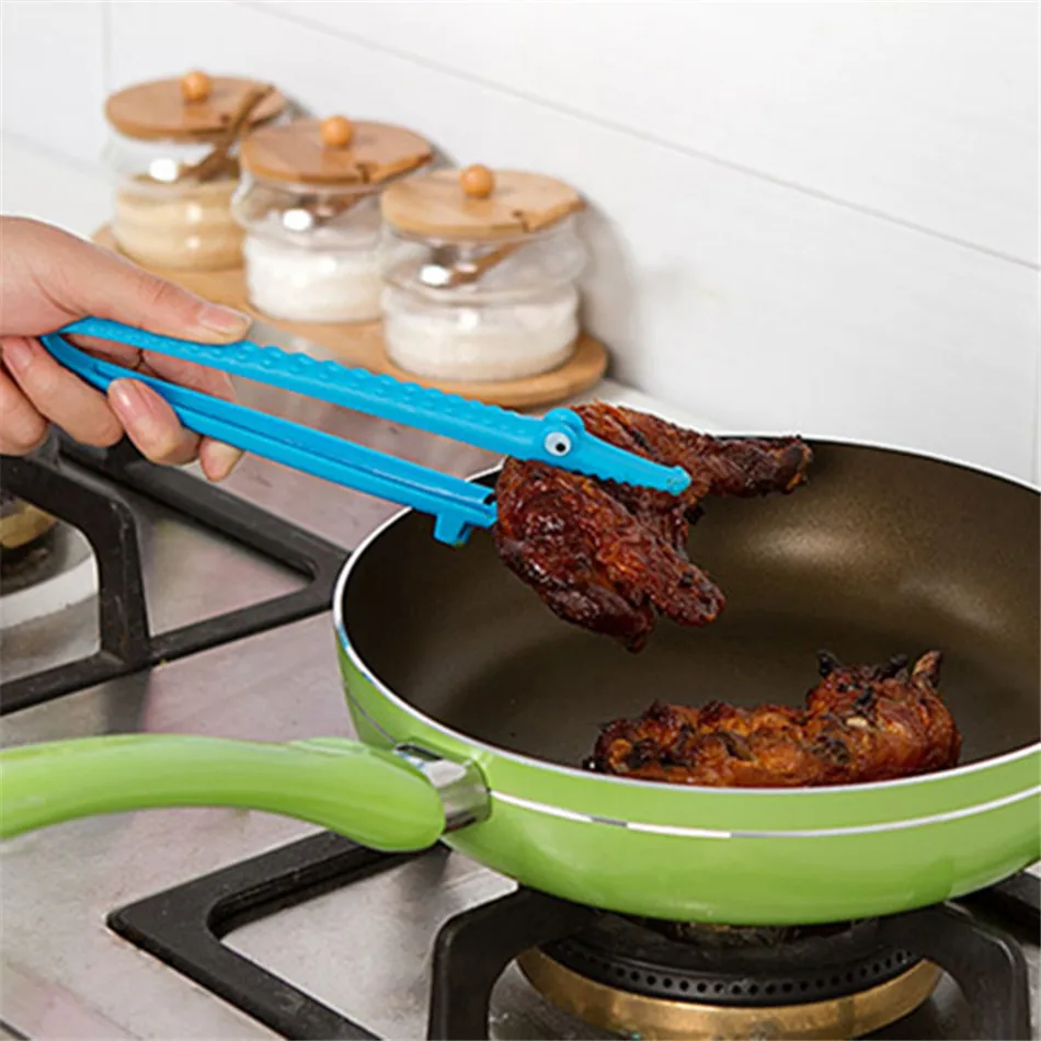 Multifunction Crocodile Cooking Baking Clips Barbecue BBQ Tongs Vegetable Fruit Tools For Food Bread Kitchen Accessories