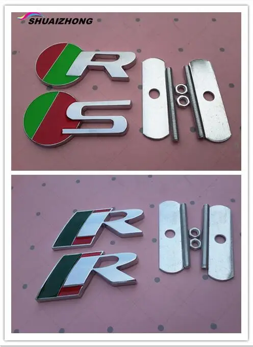 

Metal R S logo car front grille emblem Side Fender Rear Trunk sticker grill Badge for XJ XE XF S-TYPE X-TYPE F-TYPE
