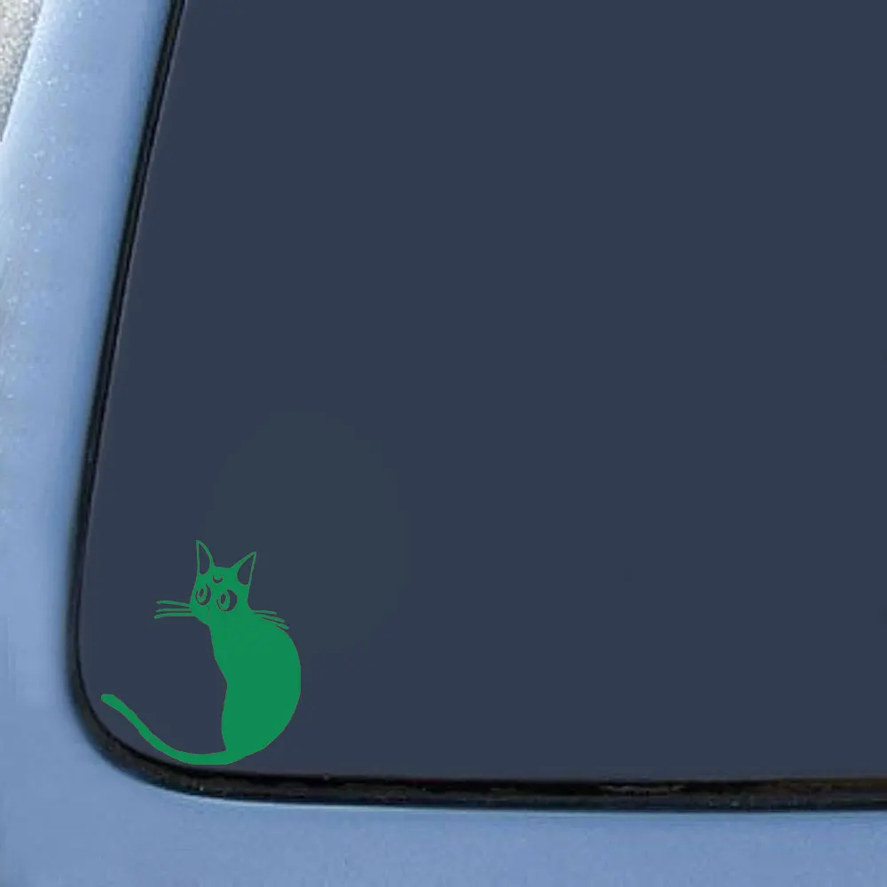 3                 22.8cm15cm Luna Cat Decal Vinyl Bumper Stickers For Car Truck Window Car Body Tool Boxes Wall Laptop Ipad Notebook Stickers