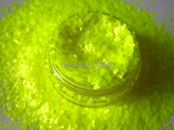 

Neon Yello Square glitter Solvent Resistant Glitter for franken polish