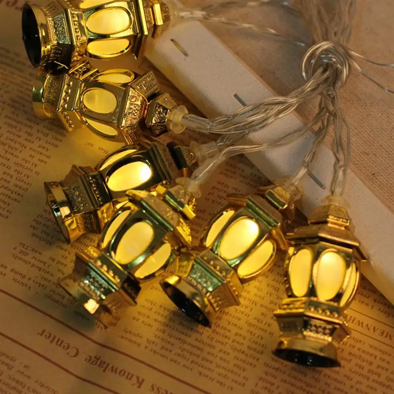 Светодиодный для мусульманского праздника Рамадан фонари гирлянды Eid свет украшение для праздника вечерние спальни день рождения 1,65 м 10 светодиодный s