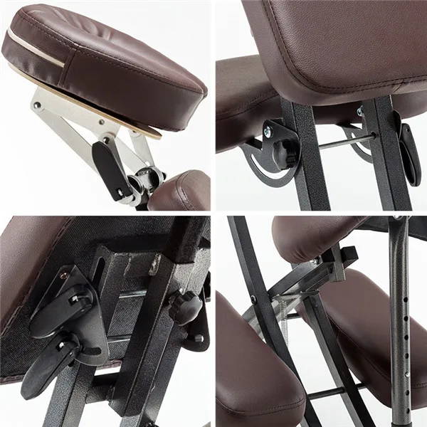 Регулируемый портативное массажное кресло складной из искусственной кожи Татуировка складной стул путешествия Массажная кровать салон