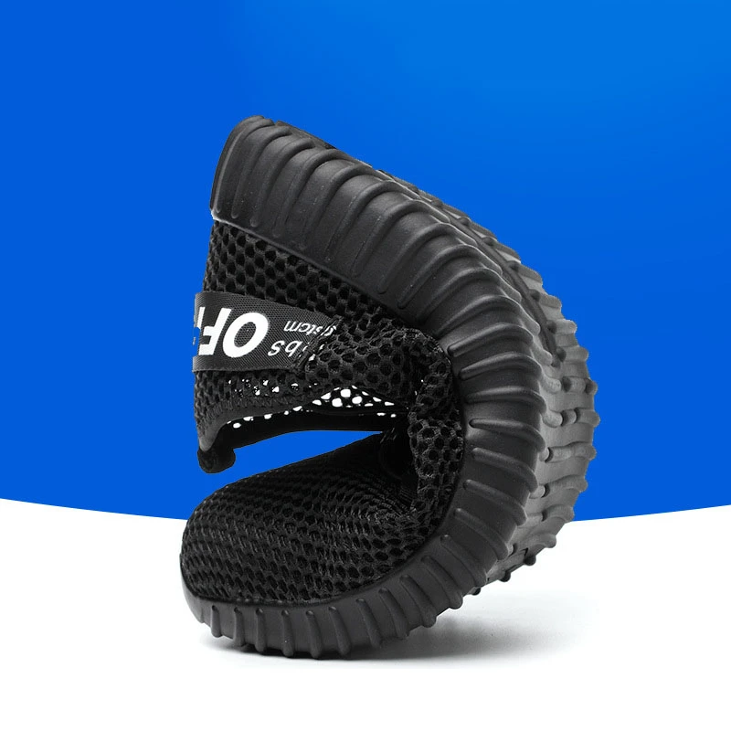 Baratos JUNSRM zapatos de seguridad para hombres botas de verano transpirables para mujeres antigolpes de acero puntera de malla antiperforación zapatos de trabajo para hombres 36 46