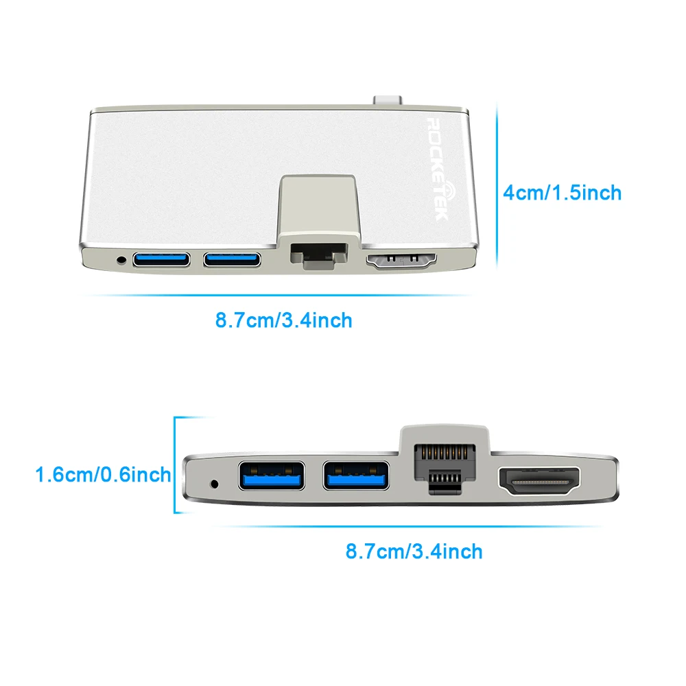 Rocketek usb 3 0 концентратор card reader К 4 к HDMI 1000 Мбит/с Gigabit Ethernet адаптер для MacBook pro pc