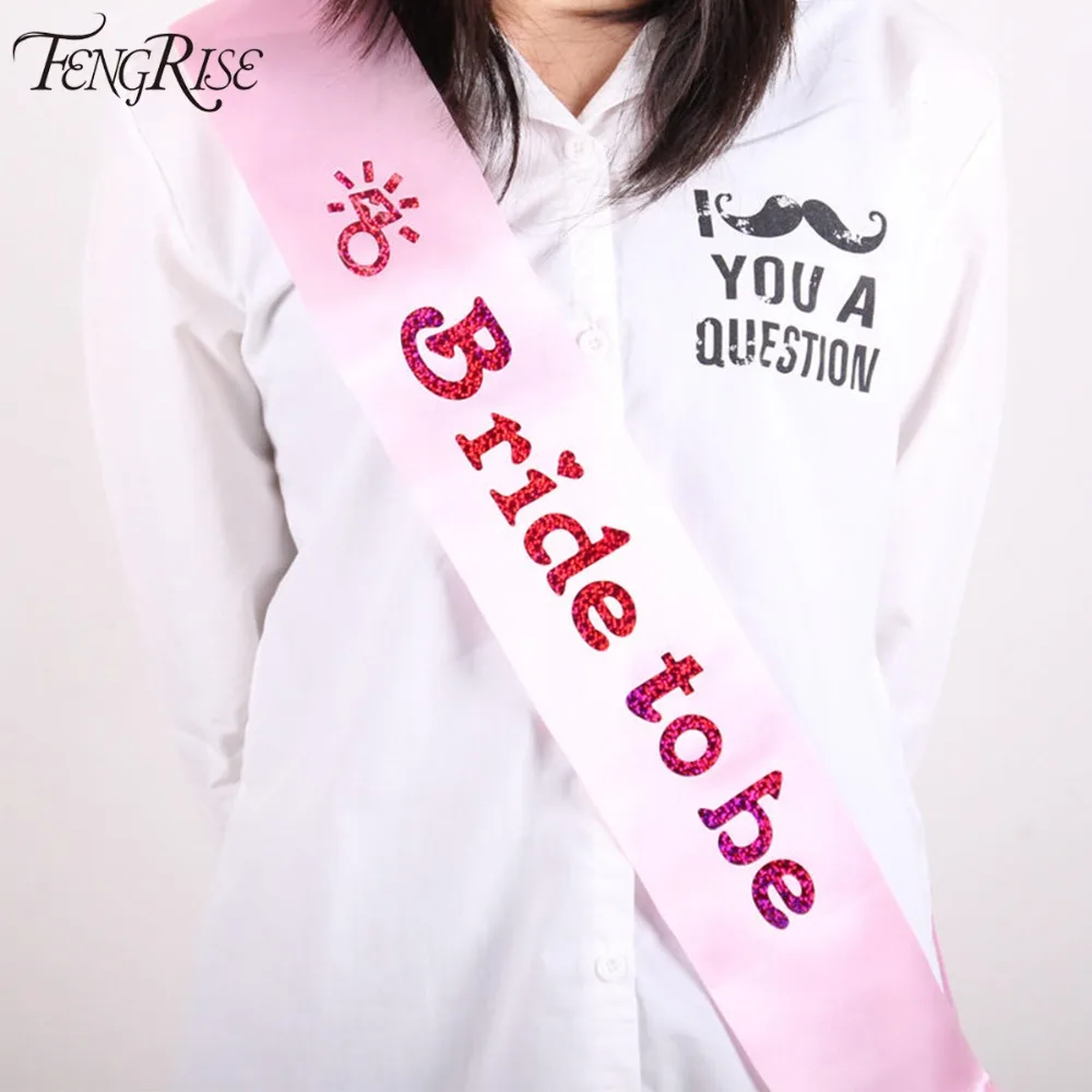Buy FENGRISE Pink Bride To Be Sash Satin Hen Party