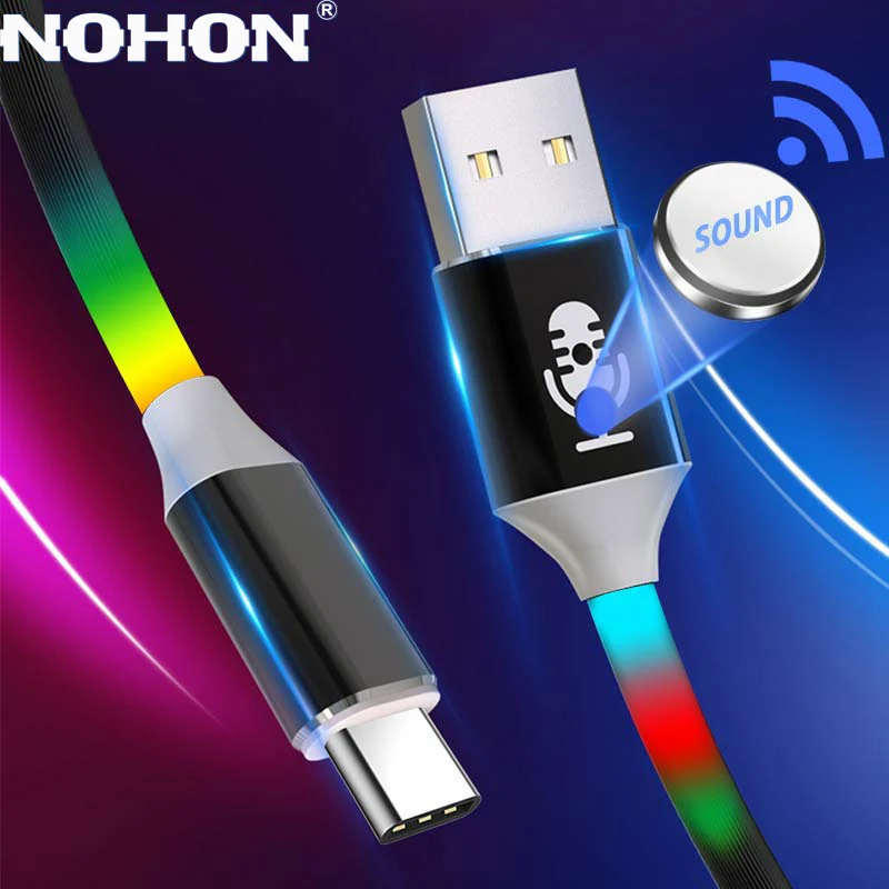 

NOHON Voice Control Type- C Data Line Voice-activated Line Cable For Huawei Universal USB Cable Line Adapter For HTC For Sony