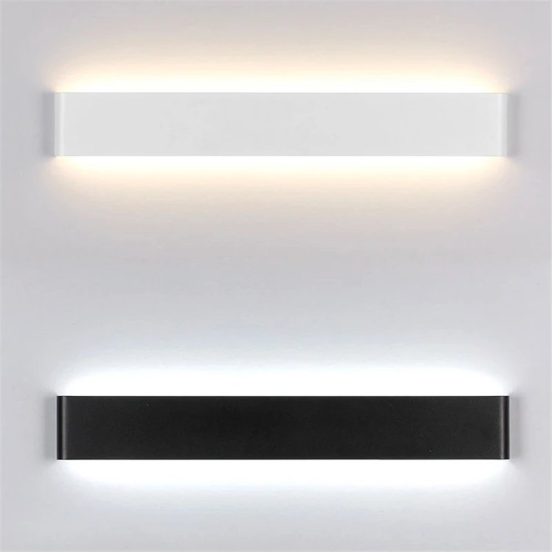 bianconero nordic acrilico dipinto metal parete lampada moderna luci del bagno led specchio da