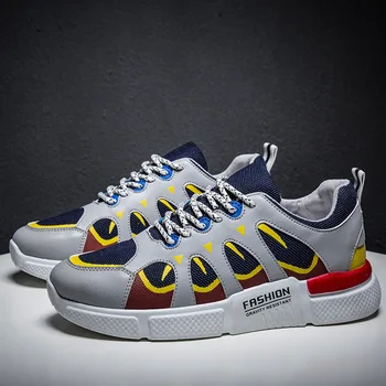 

Best selling classic lace up breathable casual summer men's shoes new thick bottom men's trend Flat heel round head shoes