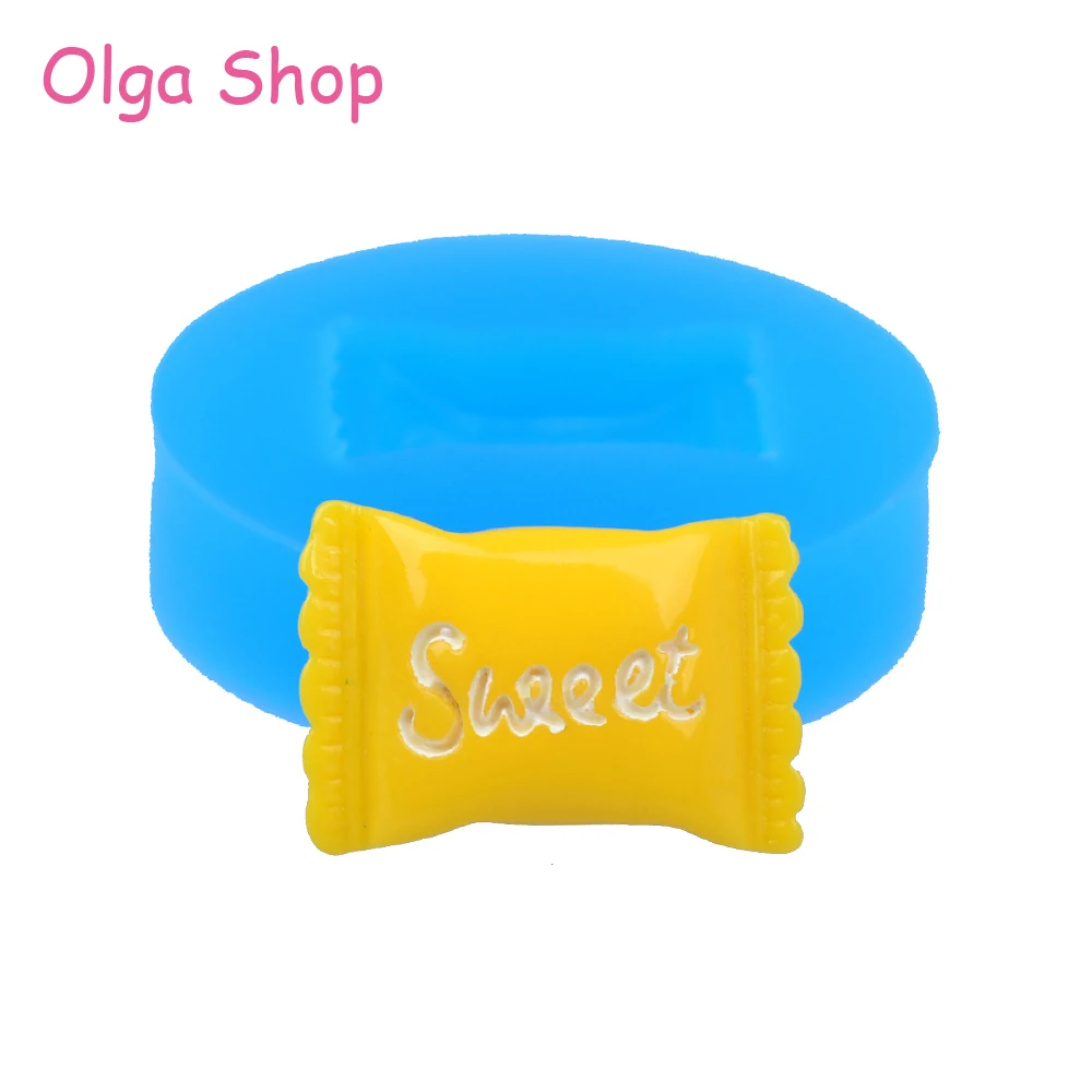 

KYL031 21.6mm SWEET Candy Silicone Mold - Miniature Food Chocolate Resin Scrapbooking Jewelry Earring Charm Pendant Mould