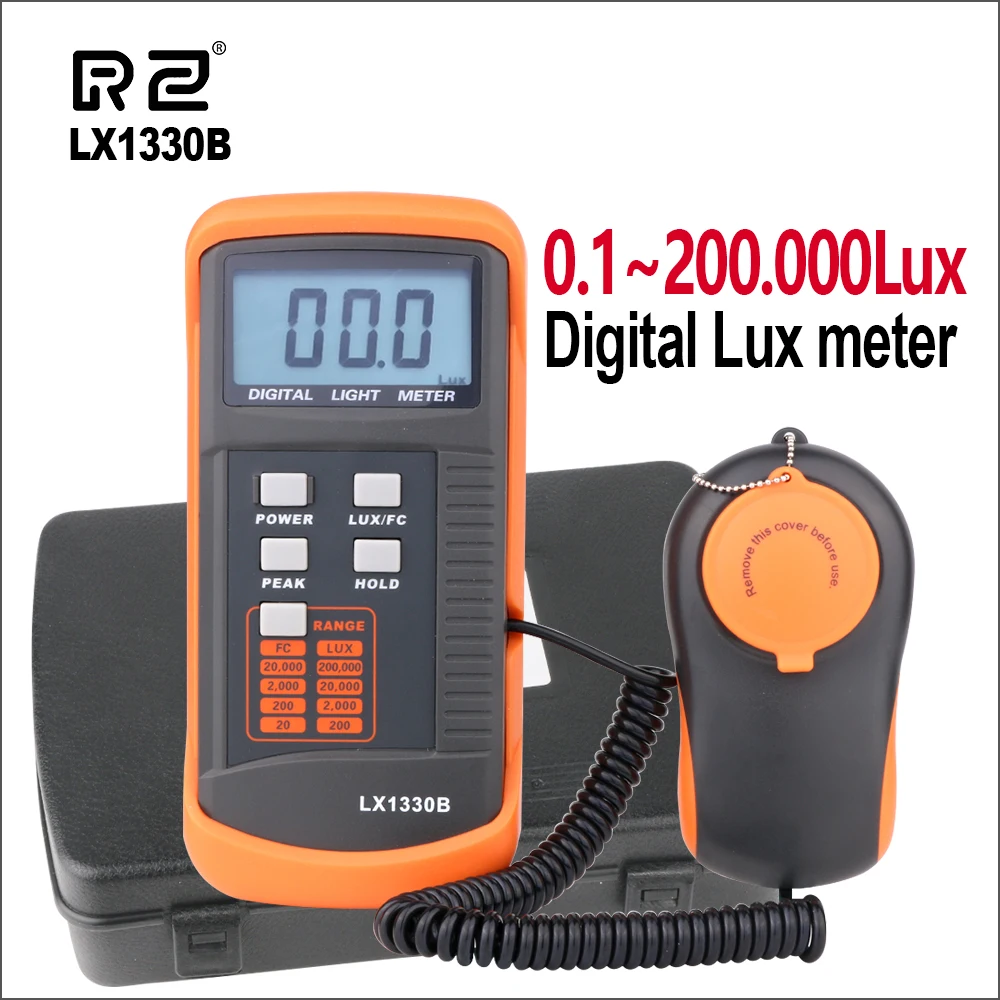 Цифровой измеритель люкс RZ 200000 цифровой ЖК-измеритель освещенности