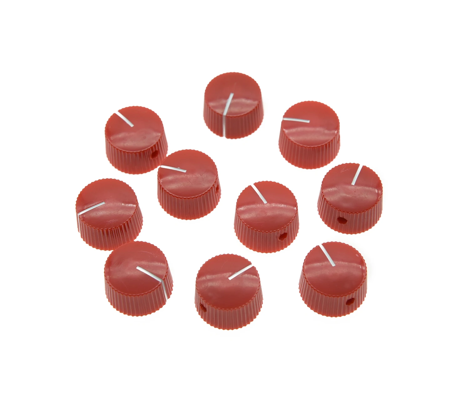 

10pcs Red Vintage Style Barrel Guitar AMP Knob Amplifier Knobs