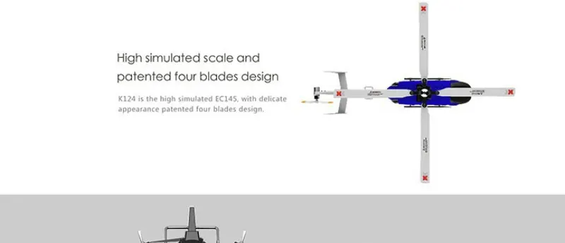 Высокое качество K124 6CH бесщеточный EC145 3D6G Системы Радиоуправляемый вертолет RTF VS XK K110 K123 VS V922