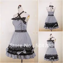 V-1134 Schwarz kurzhülse baumwolle Süße Schule Lolita Kleid/viktorianischen kleid Cocktailkleid/halloween-kostüm US6-26